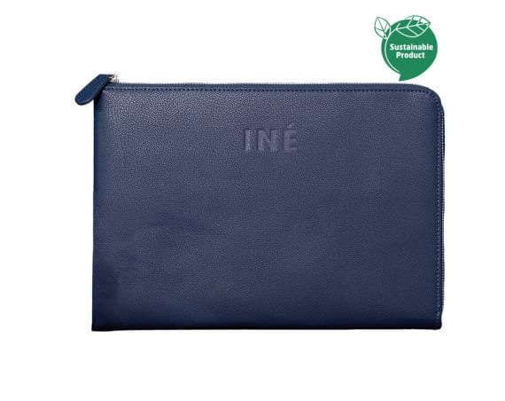 Pochette Bleue pour PC 14" / 15.3" INE-LAPTOP - 60% de cuir recyclé Xoopar