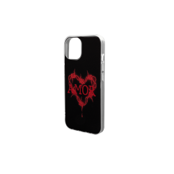 Coque en Résine pour iPhone 15 Coeur Barbelé