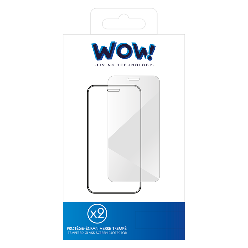 Lot de 2 Protège écrans iPhone 13 / iPhone 13 Pro / iPhone 14 WOW