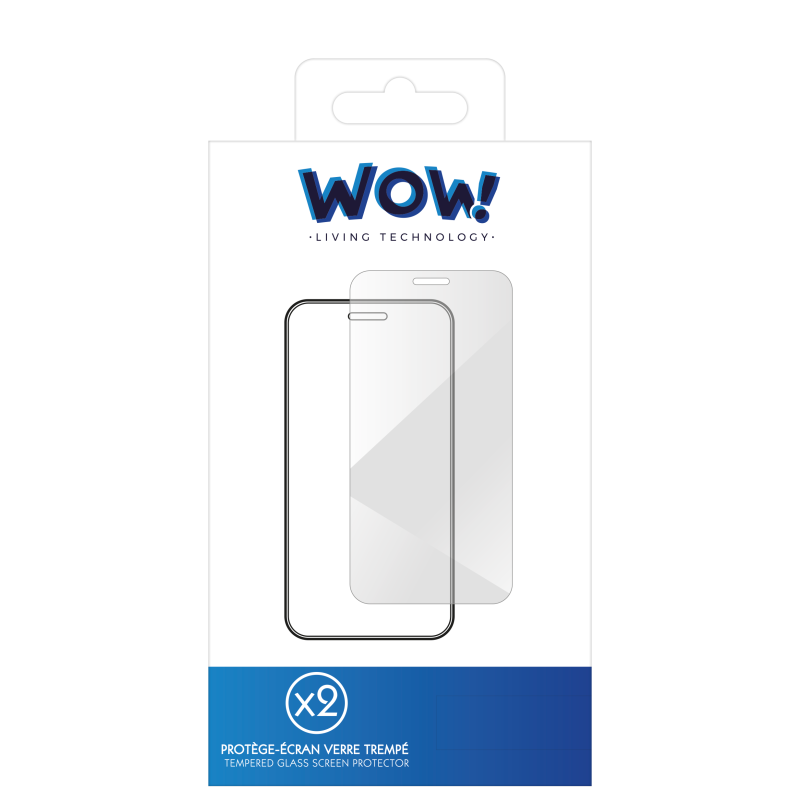 Lot de 2 Protège écrans iPhone SE 2022/ iPhone SE/ iPhone 8/ iPhone 7/ iPhone 6S/ iPhone 6 WOW