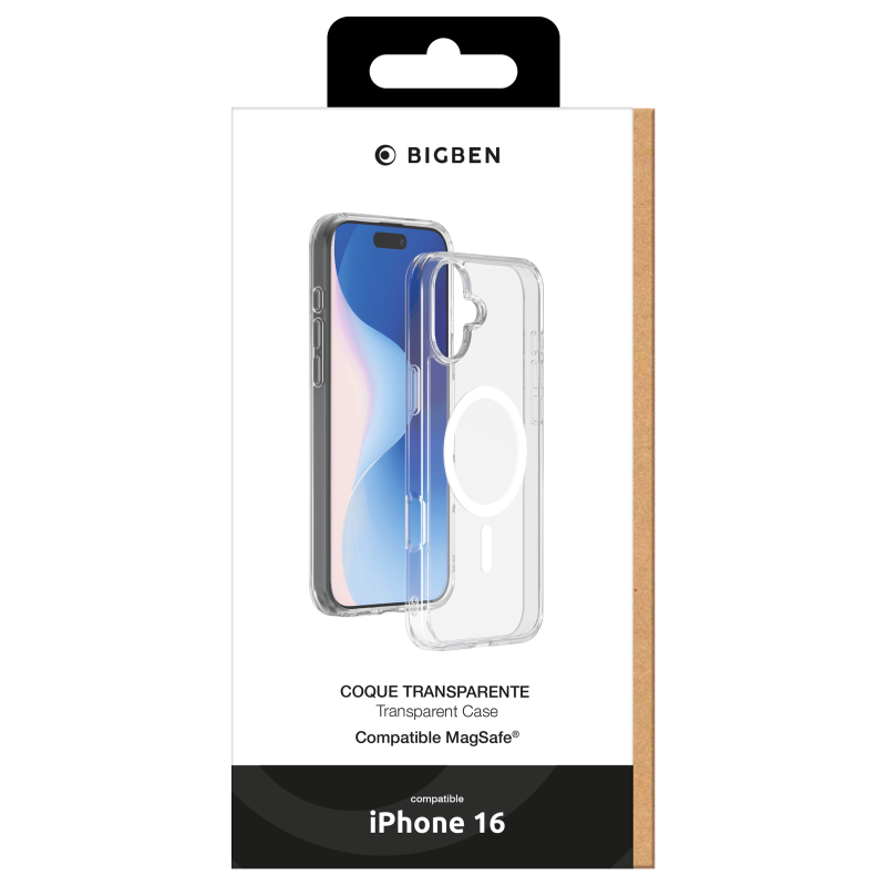 Coque pour iPhone 16 Compatible MagSafe Transparente Bigben