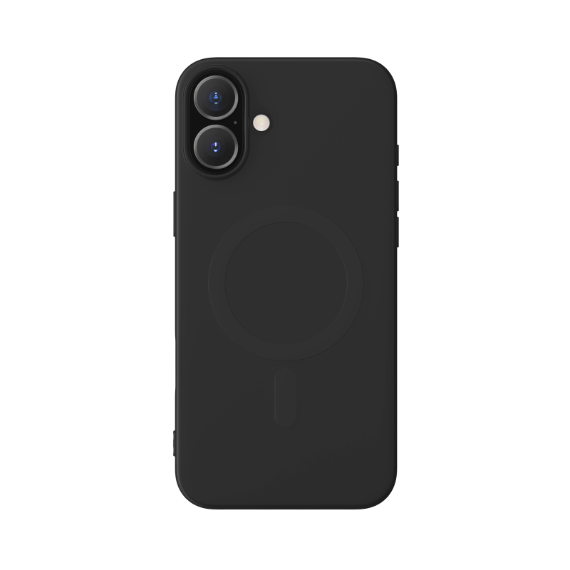 Coque en Silicone pour iPhone 16 Compatible MagSafe Noire Bigben