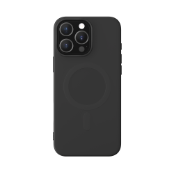 Coque en Silicone pour iPhone 16 Pro Compatible MagSafe Noire Bigben