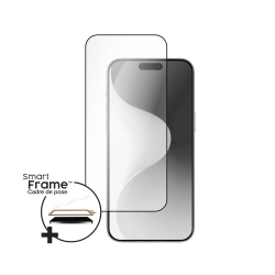 Protège écran 2.5D en Verre trempé pour iPhone 16 Pro Max + SmartFrame™ - 60% verre recyclé Certifié GRS Bigben
