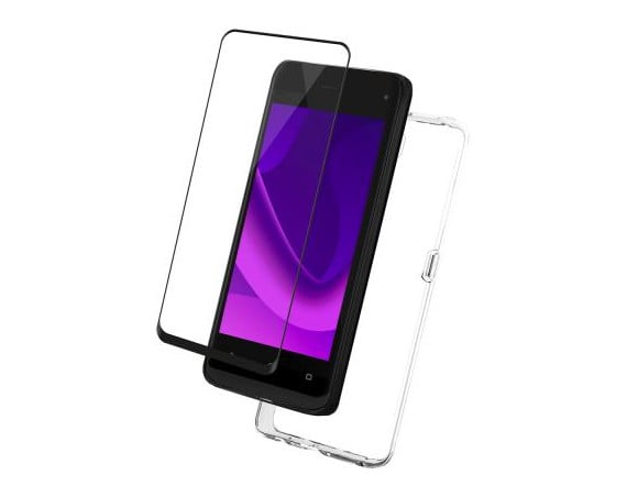 Pack Logicom Wave Coque Transparente + Verre trempé Bigben