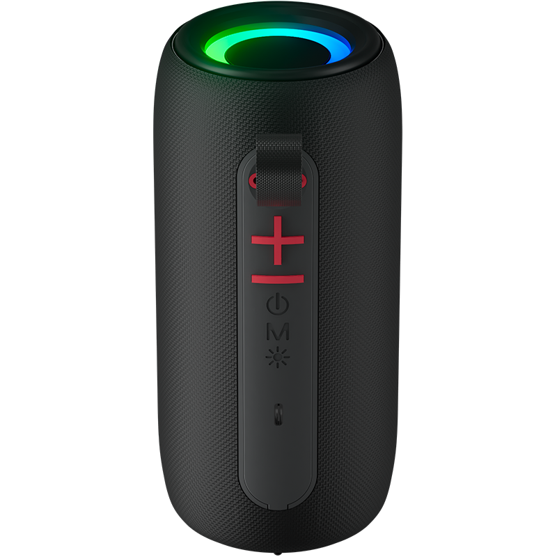 Enceinte Bluetooth® VIBE lumineuse & Etanche 10W Noir Bigben