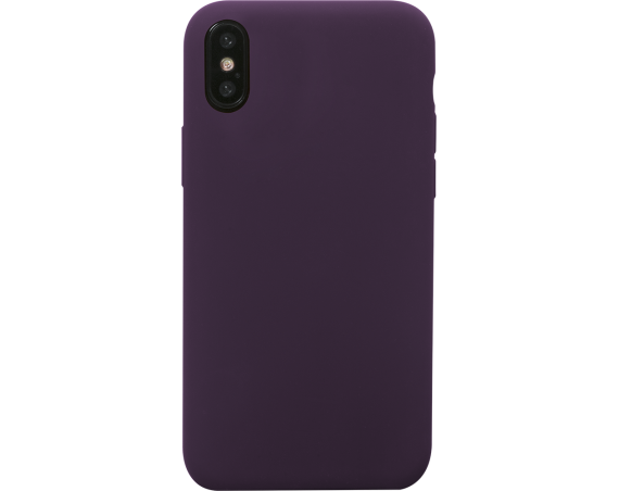 Coque Apple iPhone X/XS Silicone SoftTouch Aubergine Bigben