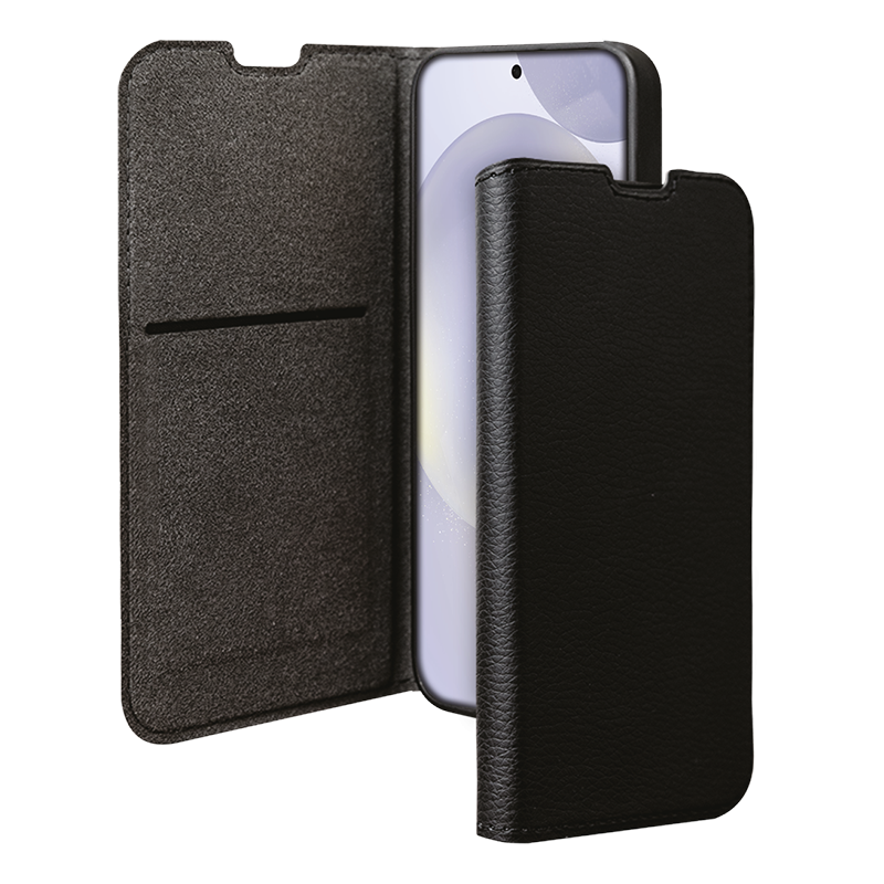 Folio Wallet Samsung Galaxy S25 Support vidéo Noir - 65% Plastique recyclé Certifié GRS Bigben