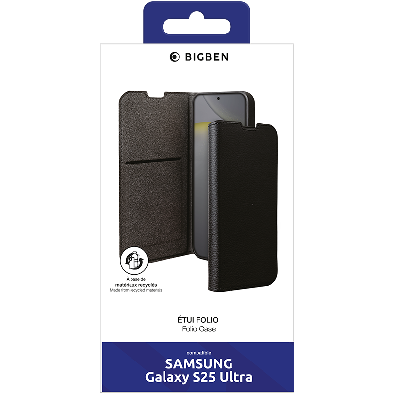 Folio Wallet 65% GRS Galaxy S25 Ultra Noir
