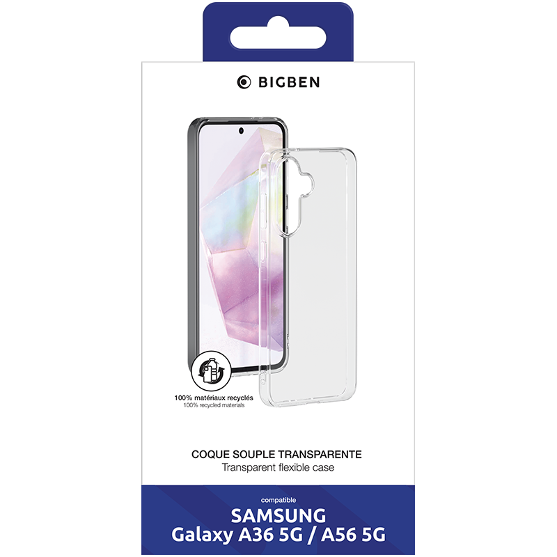 Coque Samsung Galaxy A36 5G Souple Transparente Bigben