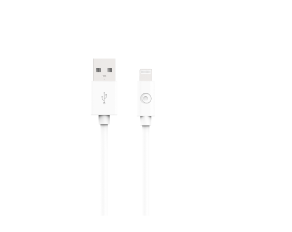Câble USB A/Lightning 2m Blanc Bigben