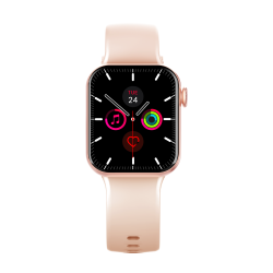 Montre connectée SQUARE PINK or rose + bracelet rose Bigben