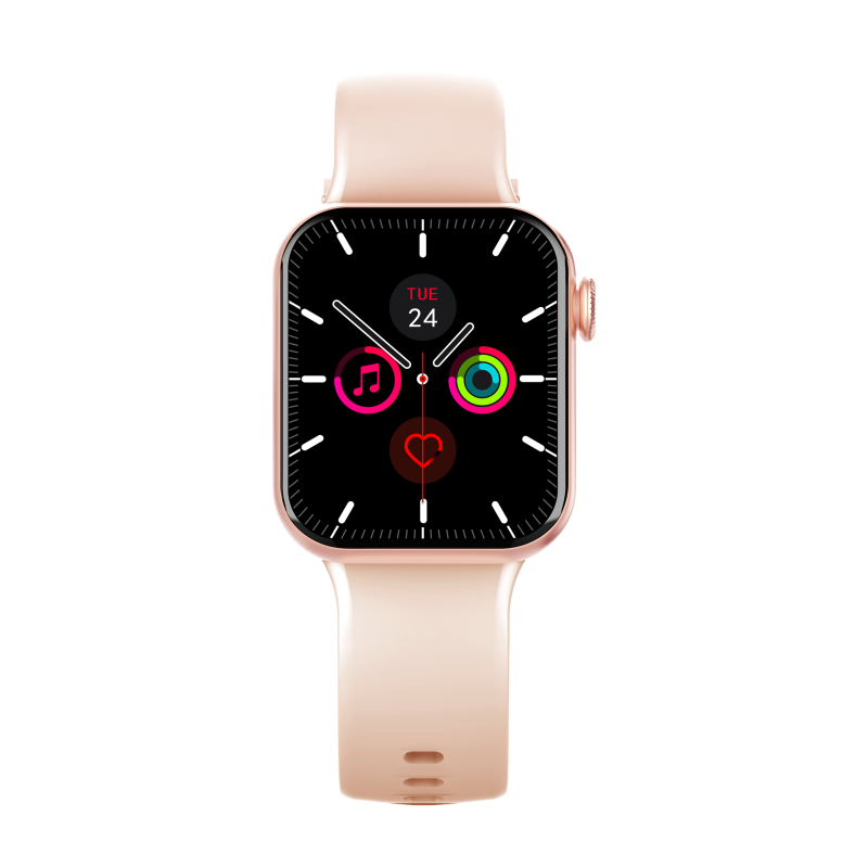 Montre connectée SQUARE PINK or rose + bracelet rose Bigben