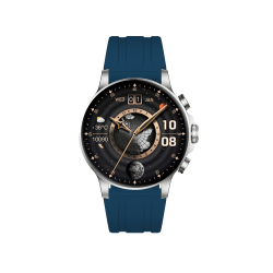 Montre connectée- Round Silver et bracelet bleu - Bigben