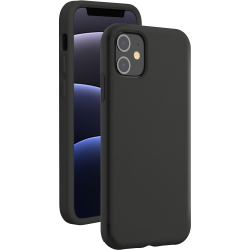 Coque Apple iPhone 12 mini Silicone SoftTouch Noire Bigben