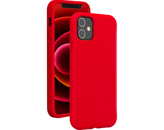 Coque Apple iPhone 12 mini Silicone SoftTouch Rouge Bigben