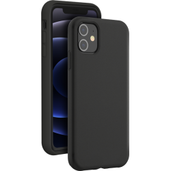 Coque Apple iPhone 12 / 12 Pro Silicone SoftTouch Noire Bigben