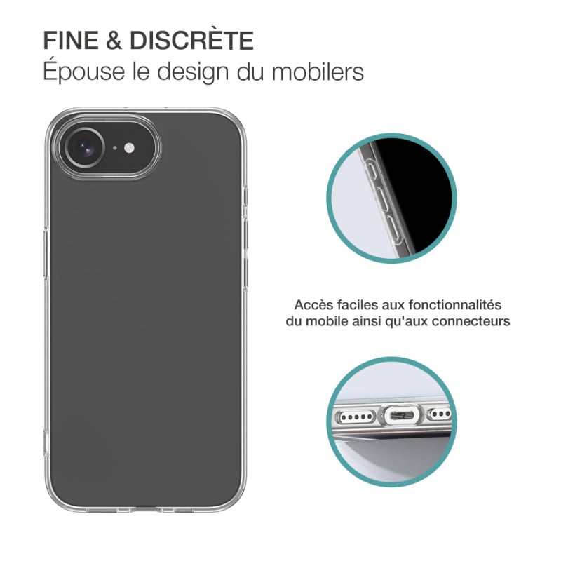 Coque iPhone 16e Transparente