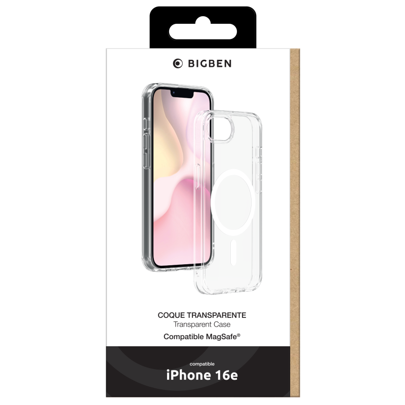 Coque MagSafe iPhone 16e Hybride Transparente