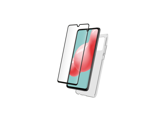 Pack Samsung Galaxy A42 5G Coque Transparente + Verre trempé  Bigben