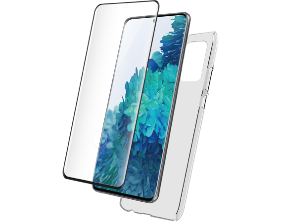 Pack Samsung Galaxy S21+ 5G Coque Transparente + Verre trempé  Bigben