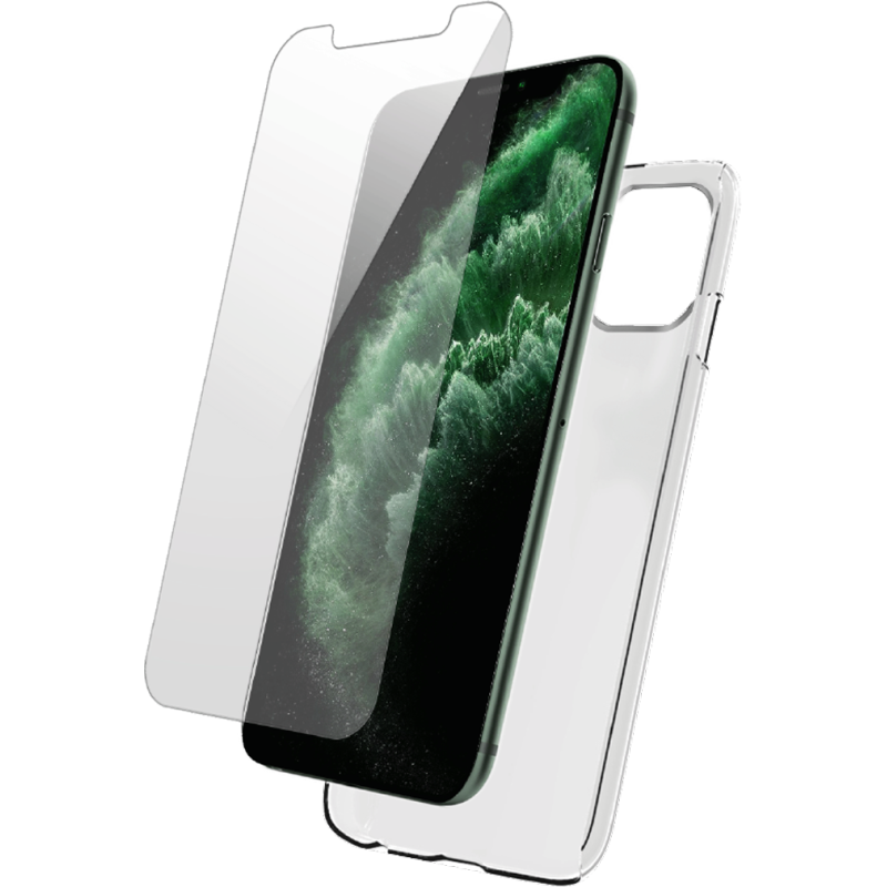 Pack Apple iPhone 11 Pro Coque Transparente + Verre trempé  Bigben