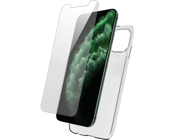 Pack Apple iPhone 11 Pro Coque Transparente + Verre trempé  Bigben