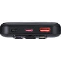 Powerbank 10000mAh 3 ports USB A+2C 22.5W PD/QC Câble multiple integré Noir