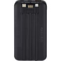 Powerbank 10000mAh 3 ports USB A+2C 22.5W PD/QC Câble multiple integré Noir