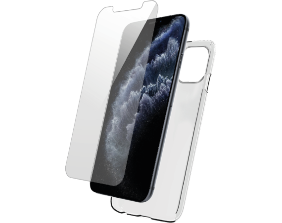 Pack Apple iPhone 12 mini Coque Transparente + Verre trempé  Bigben