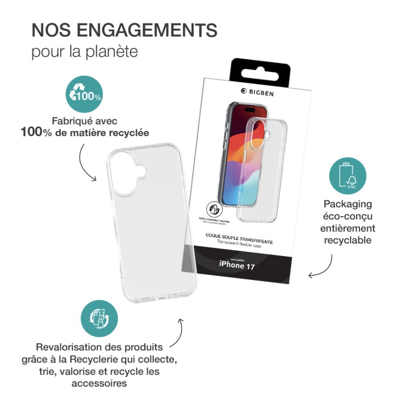Coque iPhone 17 Transparente