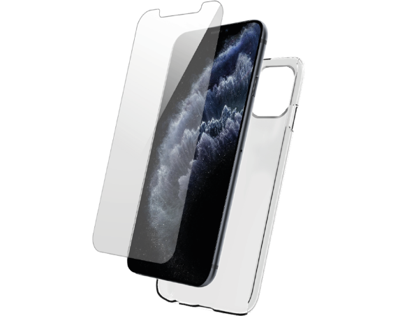 Pack Apple iPhone 12 Pro Max Coque Transparente + Verre trempé  Bigben