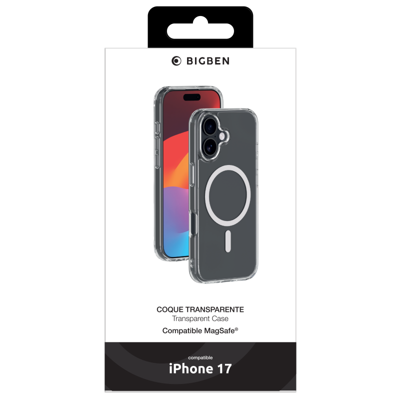 Coque MagSafe iPhone 17 Hybride Transparente