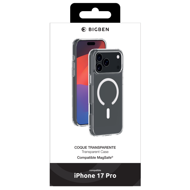 Coque MagSafe iPhone 17 Pro Hybride Transparente