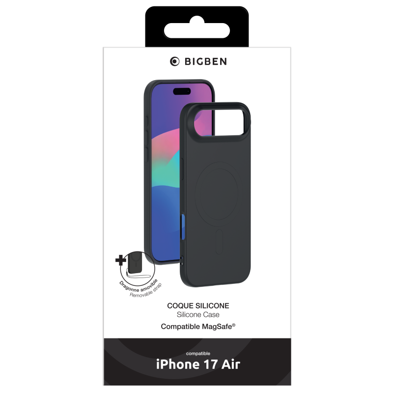 Coque MagSafe iPhone Air Silicone Noire