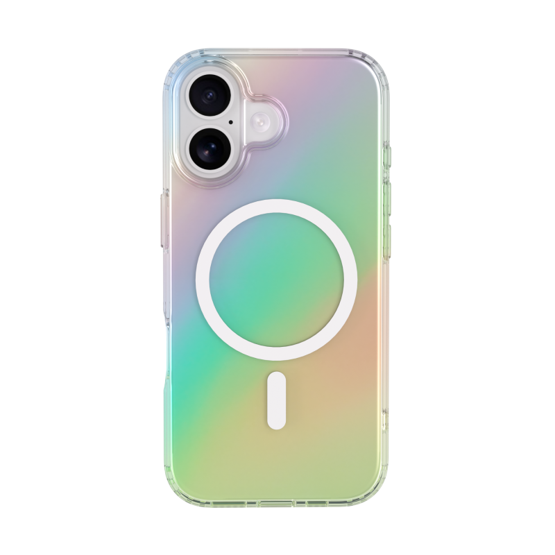 Coque MagSafe iPhone 17 Hybride Transparente Irisée