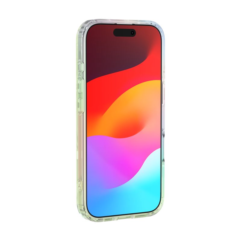 Coque MagSafe iPhone 17 Hybride Transparente Irisée
