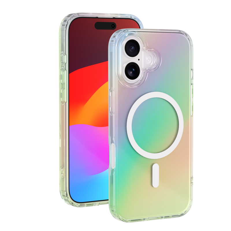 Coque MagSafe iPhone Air Hybride Transparente Irisée