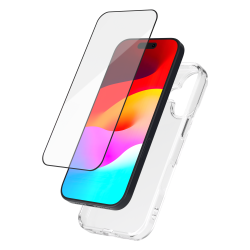 Pack 2 en 1 Coque iPhone 17 Souple Transparente + Protège écran 2.5D + SmartFrame™ - Certifié GRS