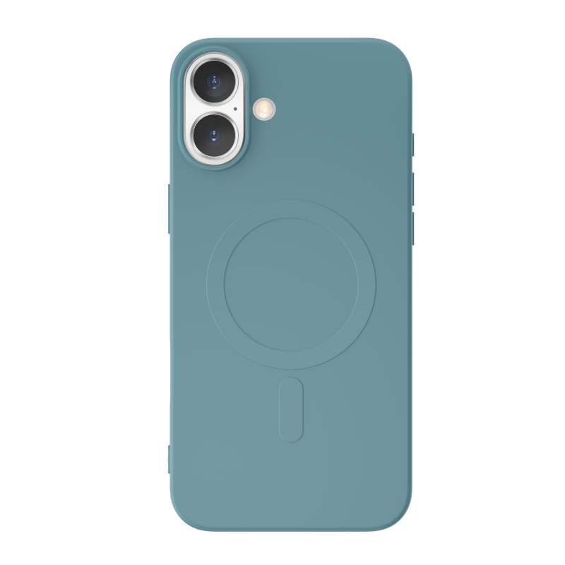 Coque Silicone iPhone 16 Compatible MagSafe Verte Bigben