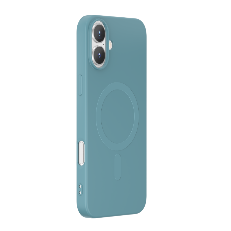 Coque Silicone iPhone 16 Compatible MagSafe Verte Bigben