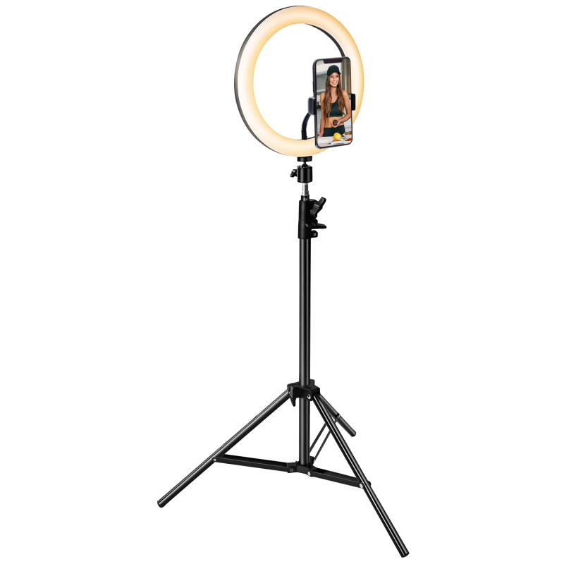 Kit Influence XL Anneau lumineux 26cm Blanc avec trépied 1,6m Bigben
