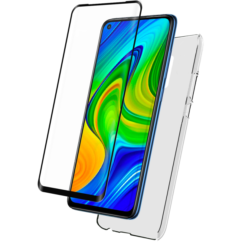 Pack Xiaomi Redmi Note 9 Coque Transparente + Verre trempé  Bigben