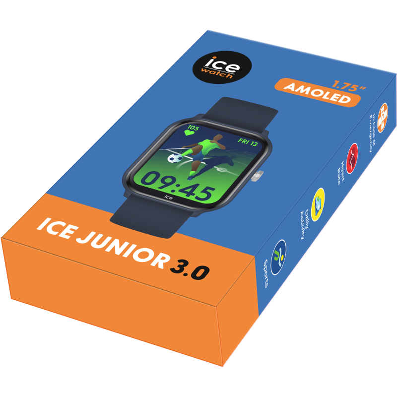 Montre connectée ICE SMART Junior 3.0 Rectangulaire avec Bracelet Silicone Bleu