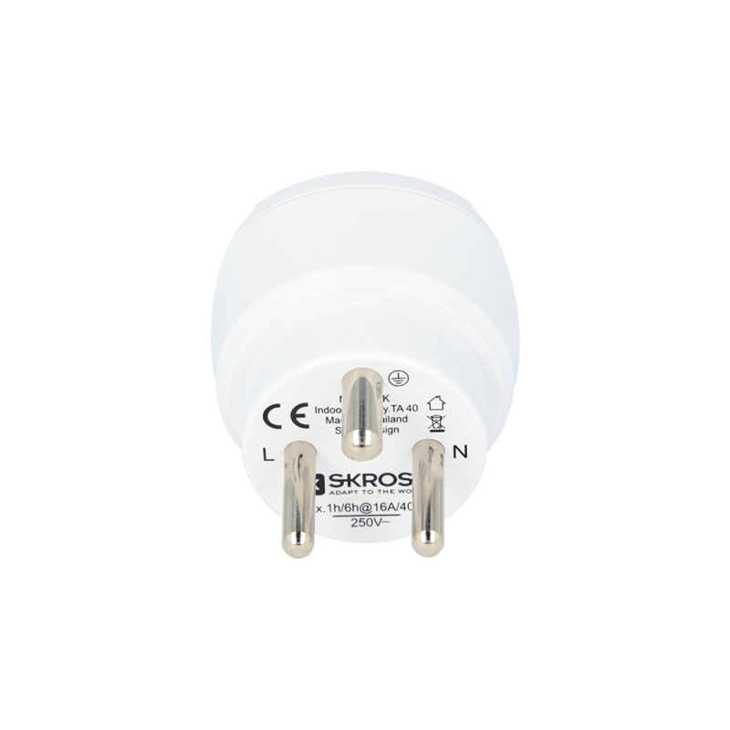 Adaptateur voyage Europe vers Danemark Blanc