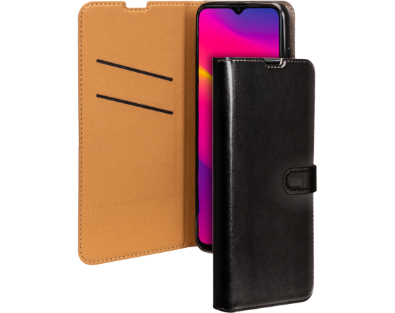 Folio Wallet Oppo A15 Noir avec languette de fermeture Bigben