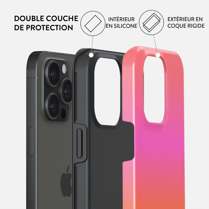 Coque MagSafe iPhone 15 Pro Max Tough Motifs Sunset Club