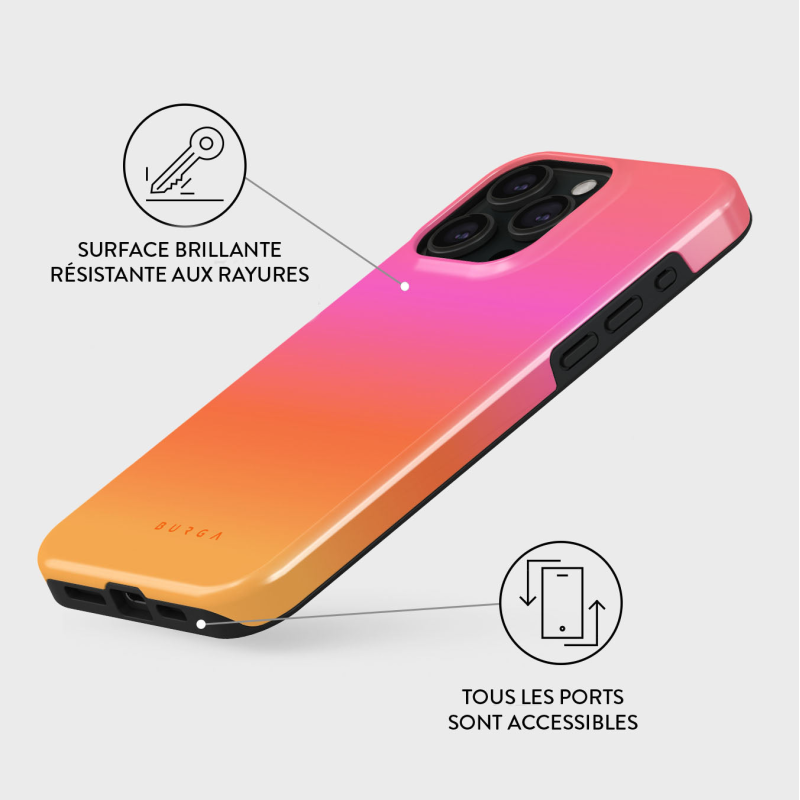 Coque MagSafe iPhone 15 Pro Max Tough Motifs Sunset Club