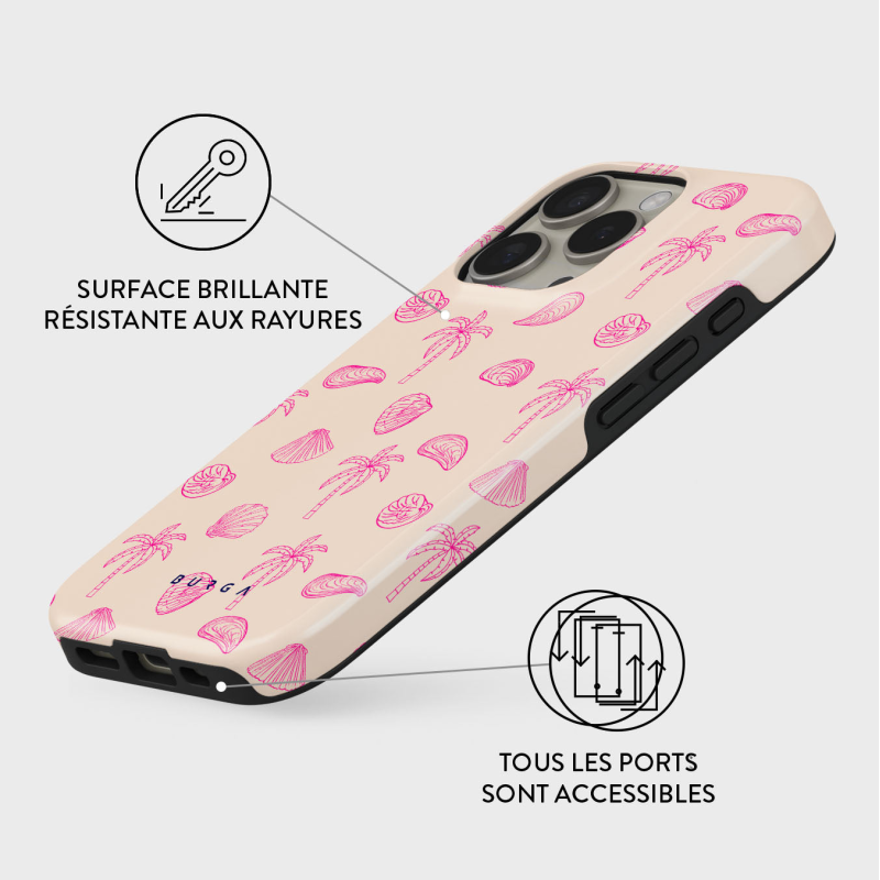 Coque MagSafe iPhone 16 Pro Tough Motifs Beach Please