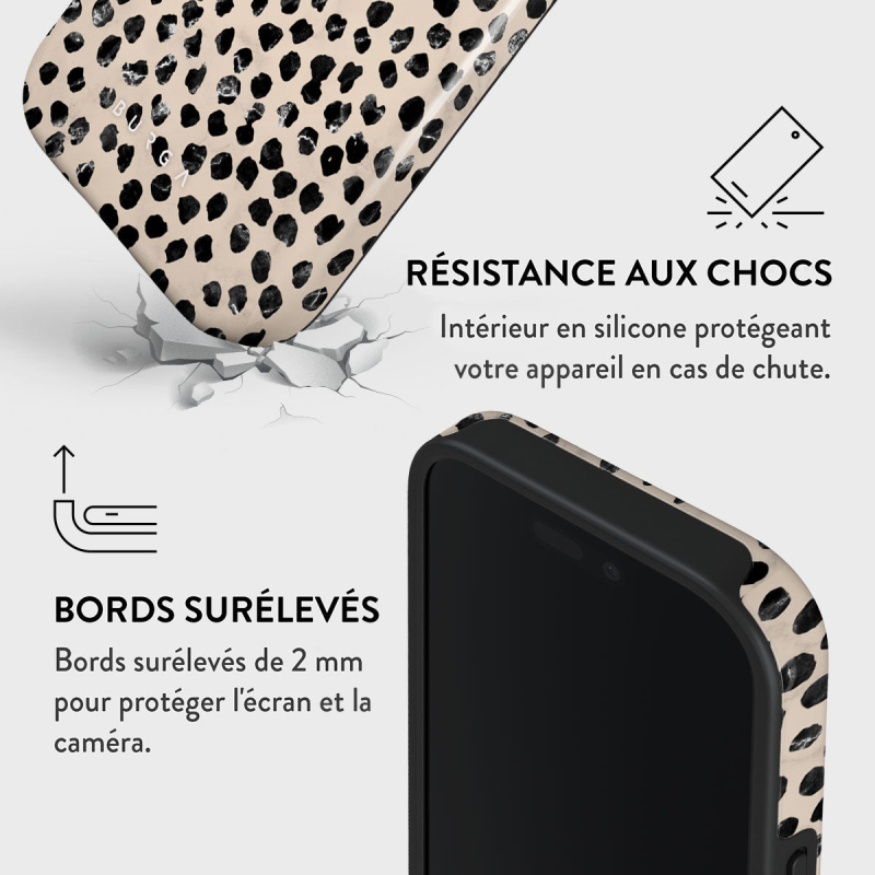 Coque MagSafe iPhone 16 Pro Max Tough Motifs Almond Latte